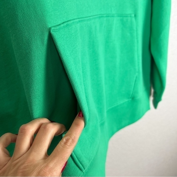 Everlane NWT The Track Organic Cotton Popover Sweatshirt, Bright Jade S - Casual - Picture 6 of 12